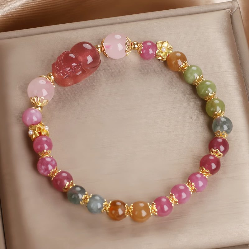 Strawberry Quartz Love Tourmaline Bracelet Strawberry Quartz Love Tourmaline Bracelet
