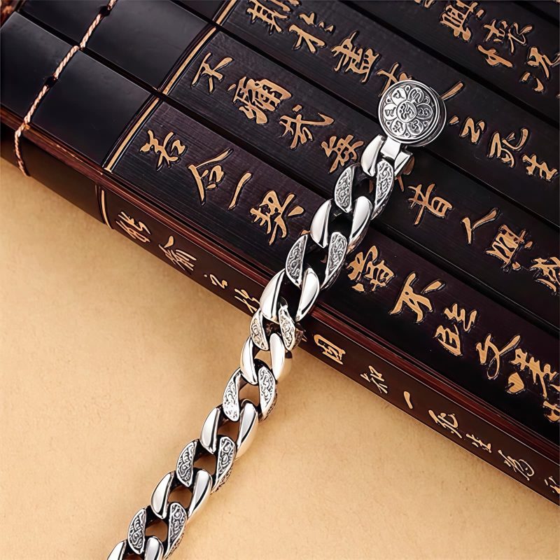Pulsera Tibetana de Cobre con Mantra Om Mani Padme Hum y Doble Dorje Tibet Om Mani Padme Hum Double Dorje Bracelet