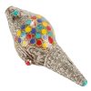 チベット職人謹製 天然彩色シャンカ(法螺貝)|豊かさを招く聖なるインテリア Tibetan Handmade Natural Colorful Shankha Wealth Home Decor