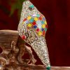 チベット職人謹製 天然彩色シャンカ(法螺貝)|豊かさを招く聖なるインテリア Tibetan Handmade Natural Colorful Shankha Wealth Home Decor