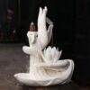 Tibetischer Lotus-Räuchergefäß aus Lila Tonerde Tibetan Purple Clay Lotus Incense Burner - 17