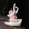Tibetischer Lotus-Räuchergefäß aus Lila Tonerde Tibetan Purple Clay Lotus Incense Burner - 11