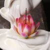 Tibetischer Lotus-Räuchergefäß aus Lila Tonerde Tibetan Purple Clay Lotus Incense Burner - 15