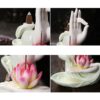 Tibetischer Lotus-Räuchergefäß aus Lila Tonerde Tibetan Purple Clay Lotus Incense Burner - 6