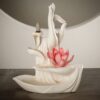 Tibetischer Lotus-Räuchergefäß aus Lila Tonerde Tibetan Purple Clay Lotus Incense Burner - 12