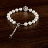 Tibetan 925 Silver Pearl Blue Chalcedony Healing Bracelet Tibetan 925 Silver Pearl Blue Chalcedony Healing Bracelet