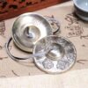 Tibetische Weißkupfer Tingsha-Glocke: Klangvolle Harmonie der Sechs Wahren Worte Tibetan White Copper Tingsha Bell Six True Words Healing Decoration - 1