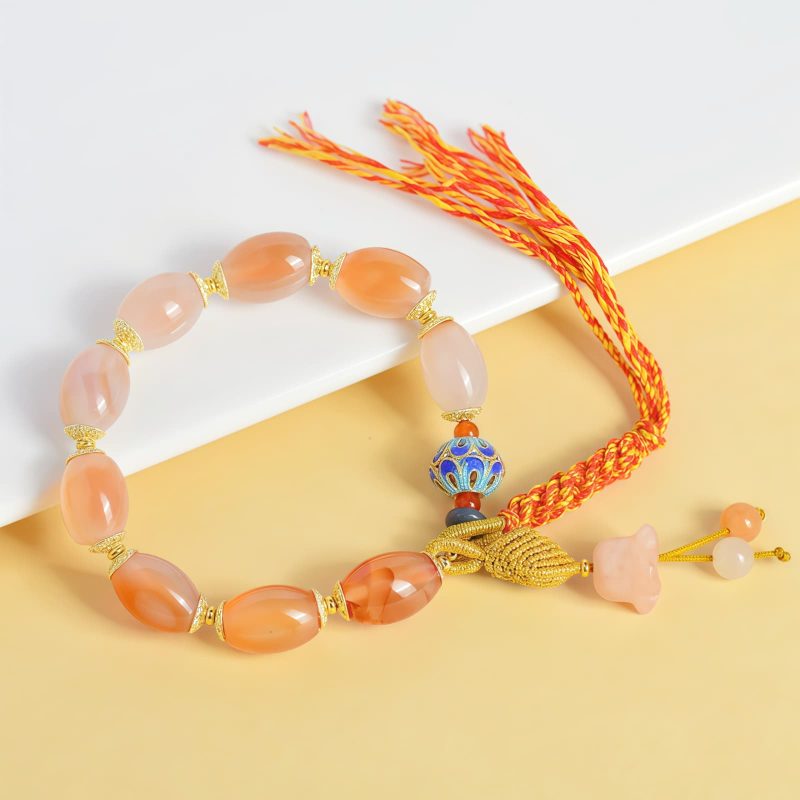 Tibetan White Jade Agate Confidence Bracelet Tibetan White Jade Agate Confidence Bracelet