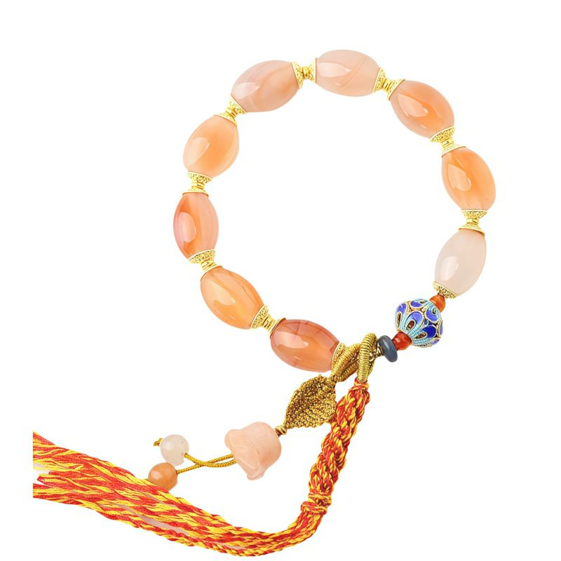 Tibetan White Jade Agate Confidence Bracelet Tibetan White Jade Agate Confidence Bracelet