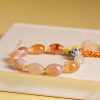 Tibetan White Jade Agate Confidence Bracelet Tibetan White Jade Agate Confidence Bracelet