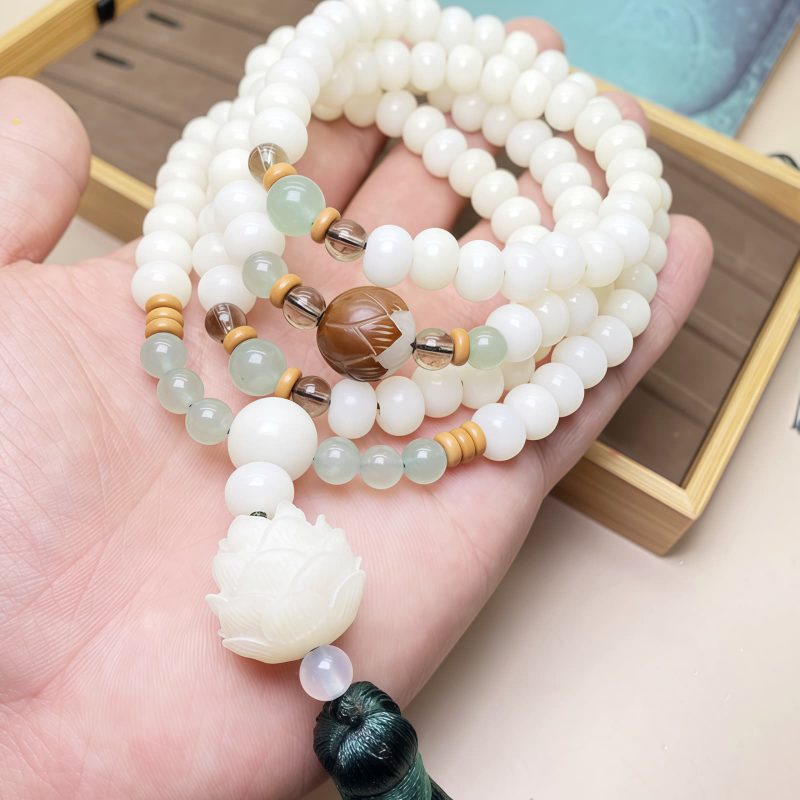 White Bodhi Seed Protection Bracelet White Bodhi Seed Protection Bracelet