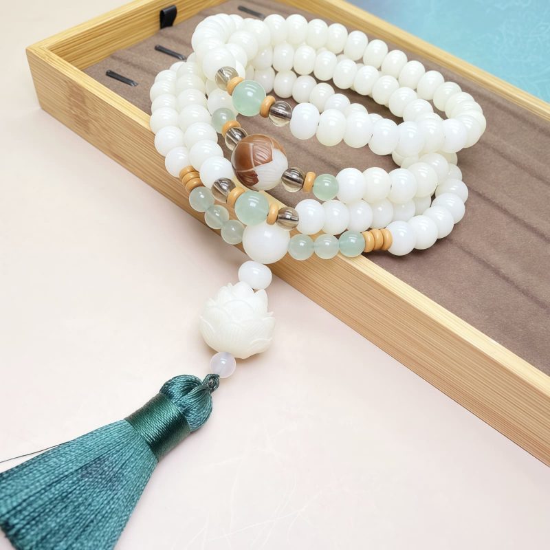 White Bodhi Seed Protection Bracelet White Bodhi Seed Protection Bracelet