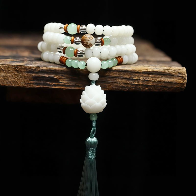White Bodhi Seed Protection Bracelet White Bodhi Seed Protection Bracelet