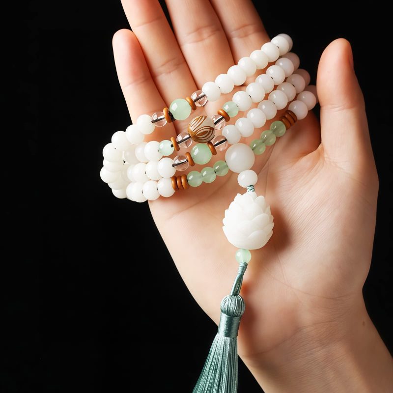 White Bodhi Seed Protection Bracelet White Bodhi Seed Protection Bracelet