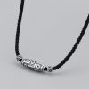 999 Sterling Silver Nine-Eye Dzi Bead Protection Necklace Pendant 999 Sterling Silver Nine-Eye Dzi Bead Protection Necklace Pendant