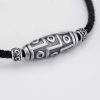 999 Sterling Silver Nine-Eye Dzi Bead Protection Necklace Pendant 999 Sterling Silver Nine-Eye Dzi Bead Protection Necklace Pendant