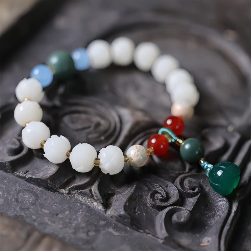 Bodhi Seed Carved Peace Bracelet Bodhi Seed Carved Peace Bracelet
