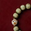 Bodhi Seed Cat Paw Wisdom Bracelet with Om Mani Padme Hum Charm Bodhi Seed Cat Paw Wisdom Bracelet with Om Mani Padme Hum Charm