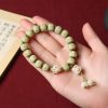Bodhi Seed Cat Paw Wisdom Bracelet with Om Mani Padme Hum Charm Bodhi Seed Cat Paw Wisdom Bracelet with Om Mani Padme Hum Charm