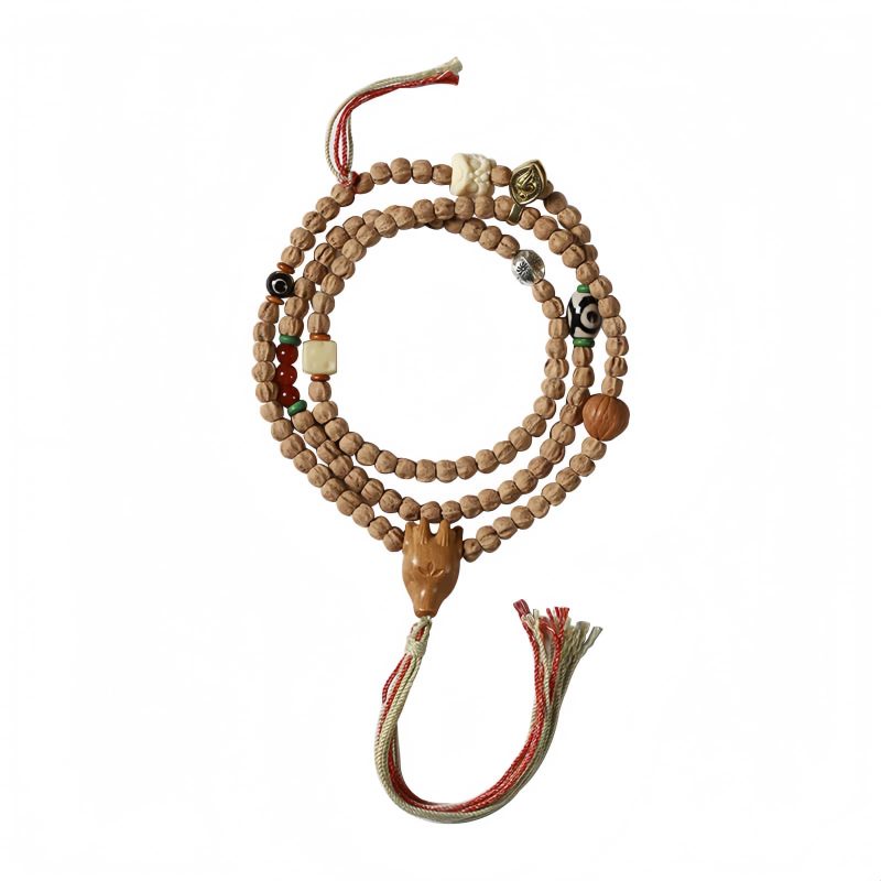 Bodhi Seed Red Agate Wisdom Mala Bracelet Bodhi Seed Red Agate Wisdom Mala Bracelet
