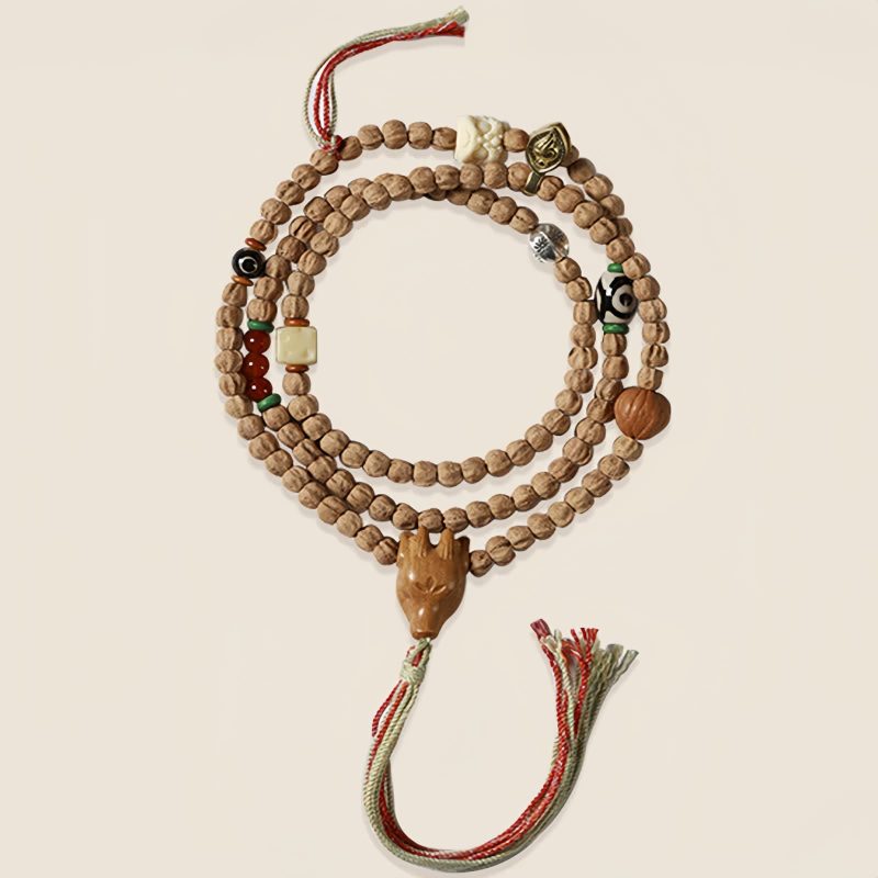 Bodhi Seed Red Agate Wisdom Mala Bracelet Bodhi Seed Red Agate Wisdom Mala Bracelet