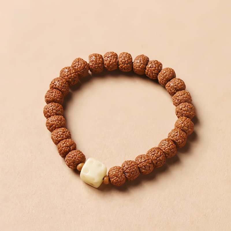 Bodhi Seed Three-eyed Dzi Bead Wealth Bracelet Bodhi Seed Three-eyed Dzi Bead Wealth Bracelet