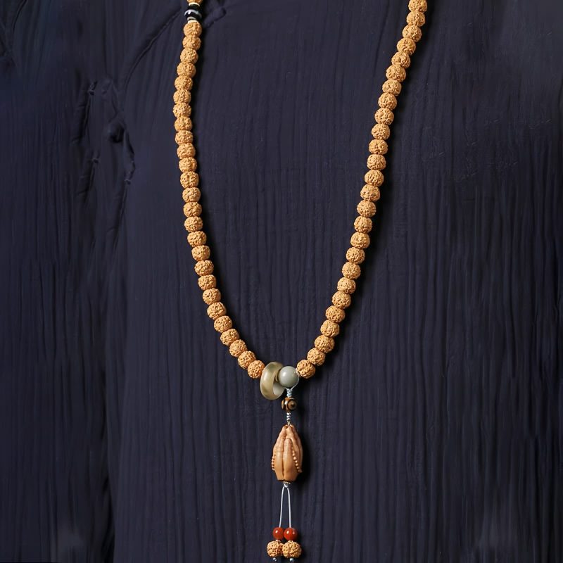Bodhi Seed Three-eyed Dzi Bead Wealth Bracelet Bodhi Seed Three-eyed Dzi Bead Wealth Bracelet