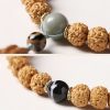 Bodhi Seed Three-eyed Dzi Bead Wealth Bracelet Bodhi Seed Three-eyed Dzi Bead Wealth Bracelet