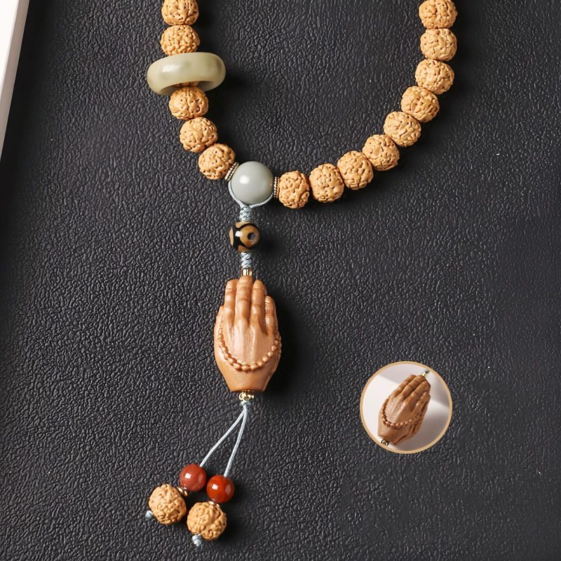Bodhi Seed Three-eyed Dzi Bead Wealth Bracelet Bodhi Seed Three-eyed Dzi Bead Wealth Bracelet