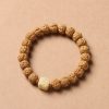 Bodhi Seed Three-eyed Dzi Bead Wealth Bracelet Bodhi Seed Three-eyed Dzi Bead Wealth Bracelet