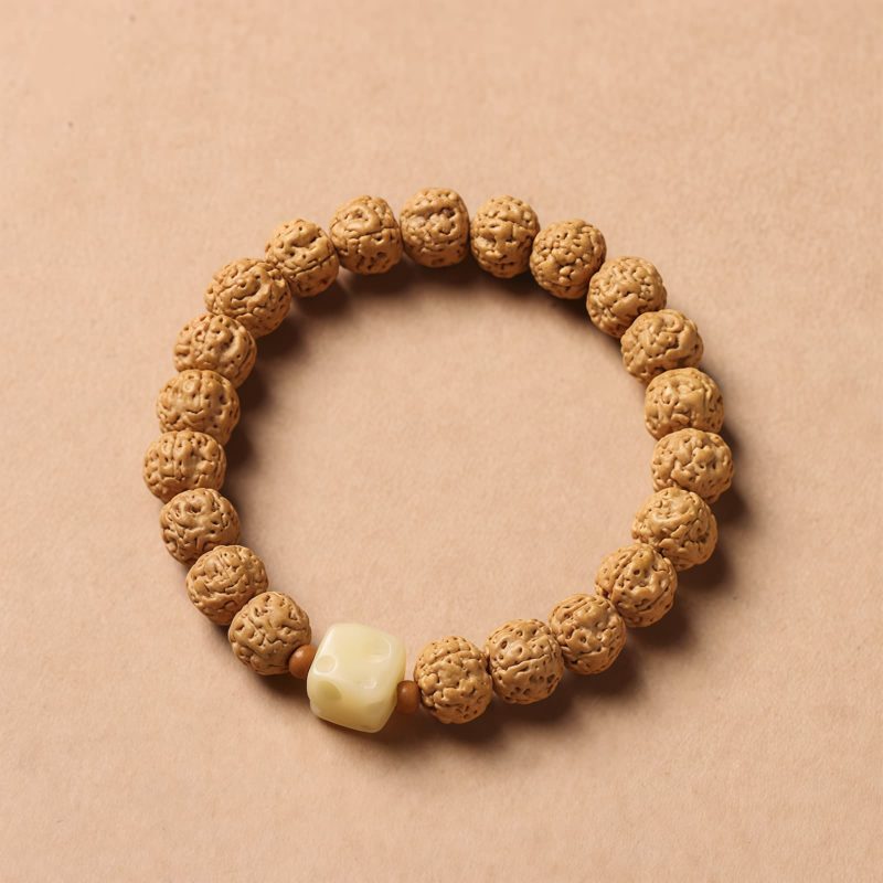 Bodhi Seed Three-eyed Dzi Bead Wealth Bracelet Bodhi Seed Three-eyed Dzi Bead Wealth Bracelet