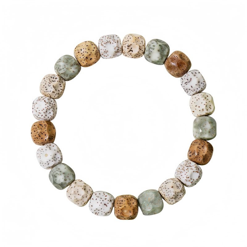 Pulsera de la Riqueza con Semillas de Bodhi Multicolor Colorful Bodhi Seed Wealth Bracelet