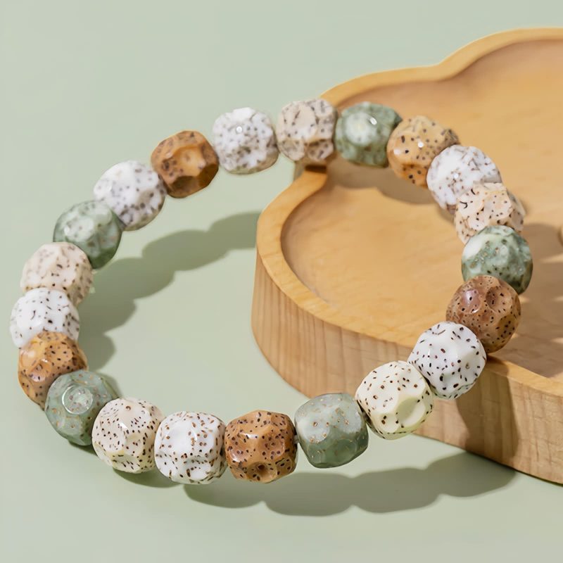 Pulsera de la Riqueza con Semillas de Bodhi Multicolor Colorful Bodhi Seed Wealth Bracelet