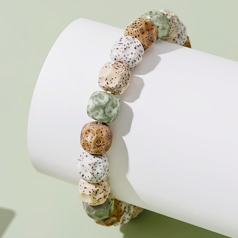 Pulsera de la Riqueza con Semillas de Bodhi Multicolor Colorful Bodhi Seed Wealth Bracelet