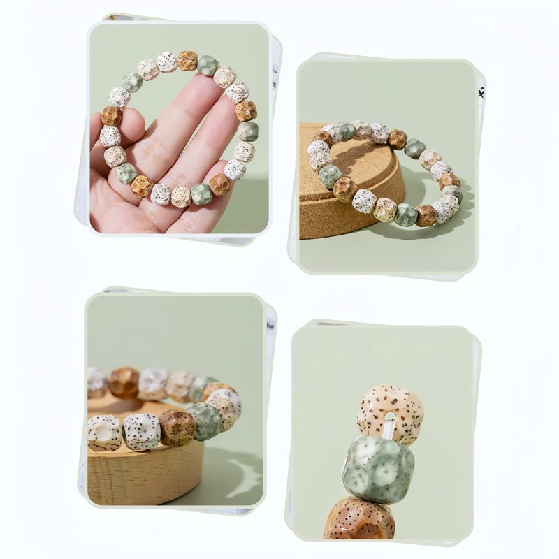 Pulsera de la Riqueza con Semillas de Bodhi Multicolor Colorful Bodhi Seed Wealth Bracelet