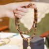彫刻入り菩提樹の種 108玉 瞑想・念珠ブレスレット Engraved Bodhi Seed Harmony Meditation Bracelet