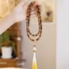 彫刻入り菩提樹の種 108玉 瞑想・念珠ブレスレット Engraved Bodhi Seed Harmony Meditation Bracelet