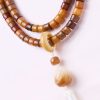 彫刻入り菩提樹の種 108玉 瞑想・念珠ブレスレット Engraved Bodhi Seed Harmony Meditation Bracelet