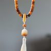 彫刻入り菩提樹の種 108玉 瞑想・念珠ブレスレット Engraved Bodhi Seed Harmony Meditation Bracelet