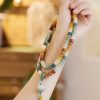 彫刻入り菩提樹の種 108玉 瞑想・念珠ブレスレット Engraved Bodhi Seed Harmony Meditation Bracelet
