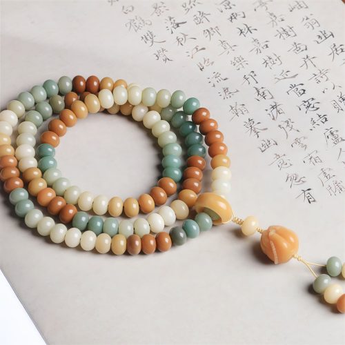 Pulseira da Paz de Semente de Bodhi Esculpida à Mão
