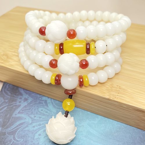 蓮花菩提樹 108玉守護ブレスレット 蓮花菩提樹 108玉守護ブレスレット