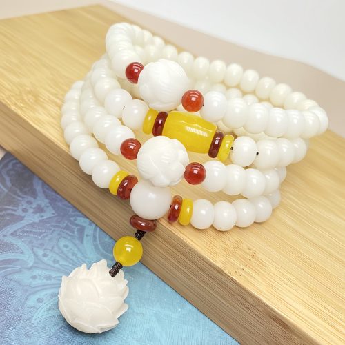 蓮花菩提樹 108玉守護ブレスレット 蓮花菩提樹 108玉守護ブレスレット