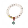 Natural Bodhi Seed Lotus Bracelet with Red Agate Natural Bodhi Seed Lotus Bracelet with Red Agate