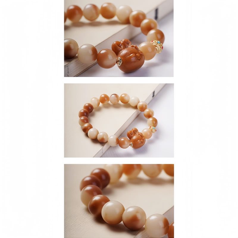 Natural Bodhi Seed Rabbit Peace Bracelet Natural Bodhi Seed Rabbit Peace Bracelet