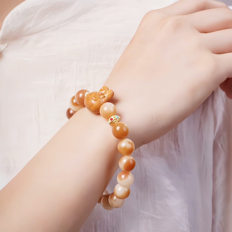 Natural Bodhi Seed Rabbit Peace Bracelet Natural Bodhi Seed Rabbit Peace Bracelet
