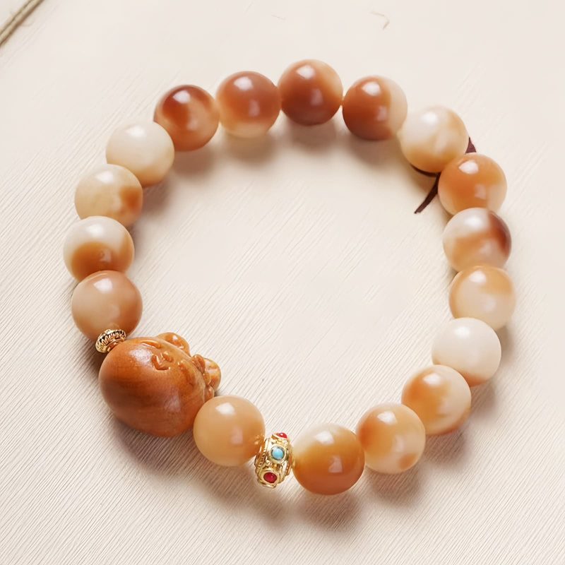 Natural Bodhi Seed Rabbit Peace Bracelet Natural Bodhi Seed Rabbit Peace Bracelet