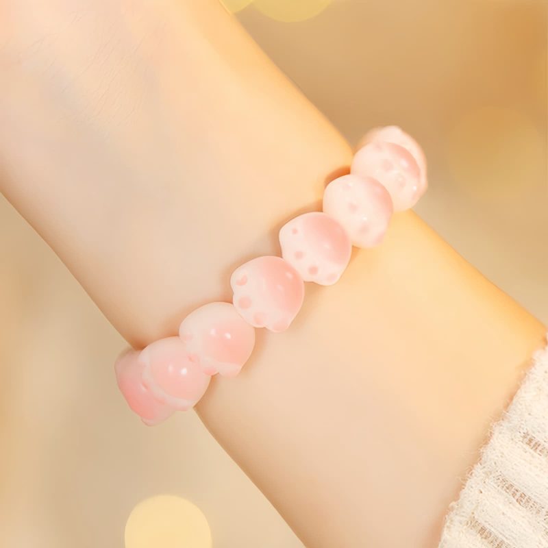 Natural Bodhi Seed Lucky Cat Paw Bracelet Natural Bodhi Seed Lucky Cat Paw Bracelet