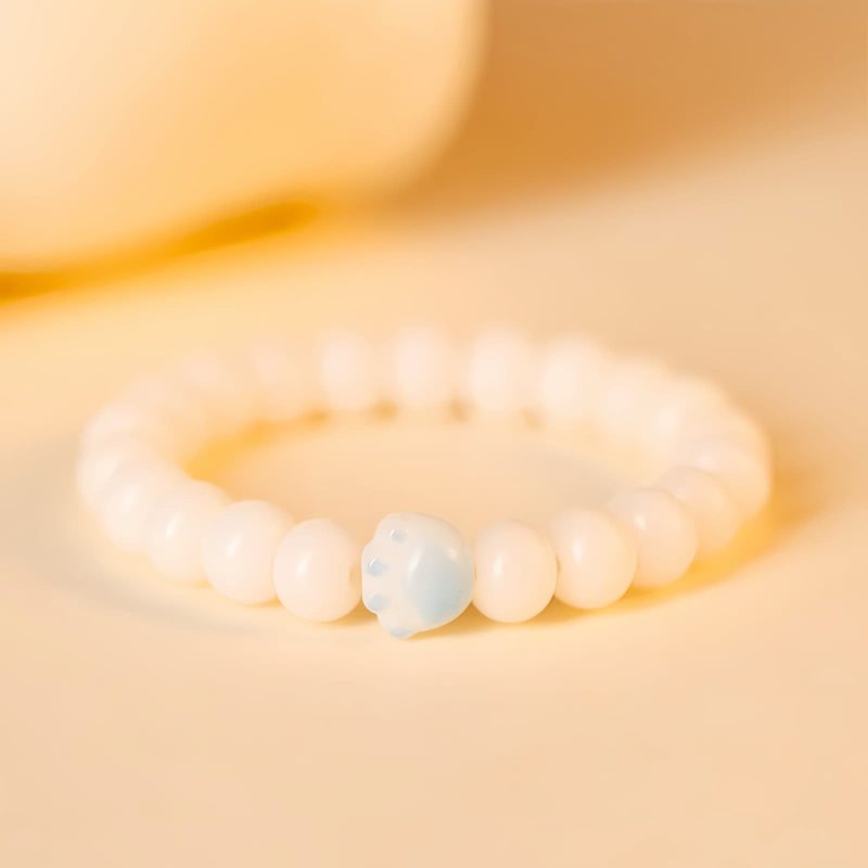 Natural Bodhi Seed Lucky Cat Paw Bracelet Natural Bodhi Seed Lucky Cat Paw Bracelet
