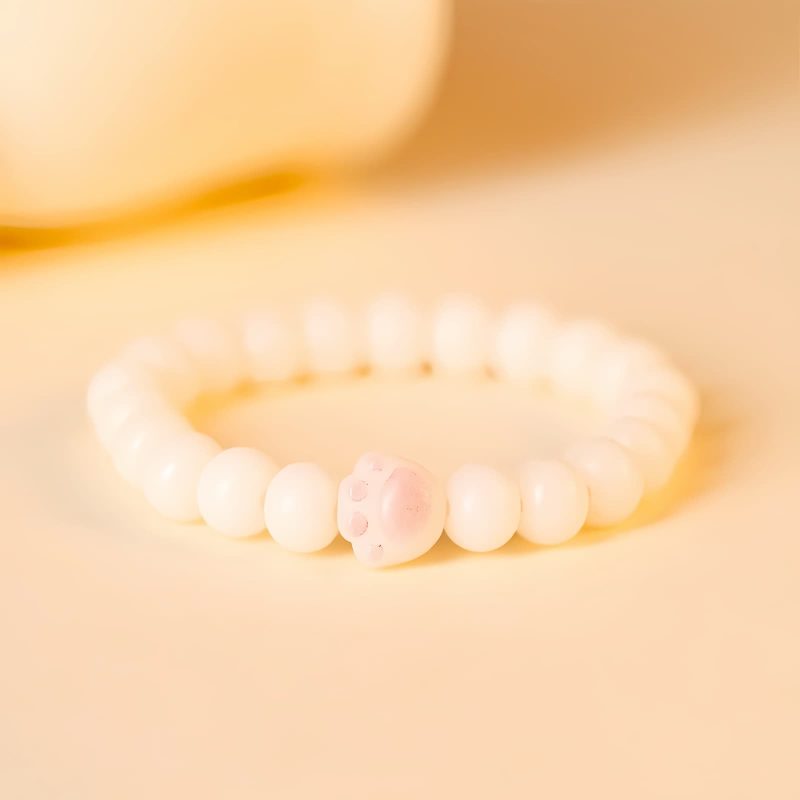 Natural Bodhi Seed Lucky Cat Paw Bracelet Natural Bodhi Seed Lucky Cat Paw Bracelet
